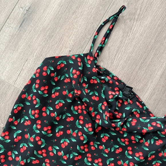 Forever 21 Cherries Cowl Drape Strappy Blouse - Picture 4 of 8